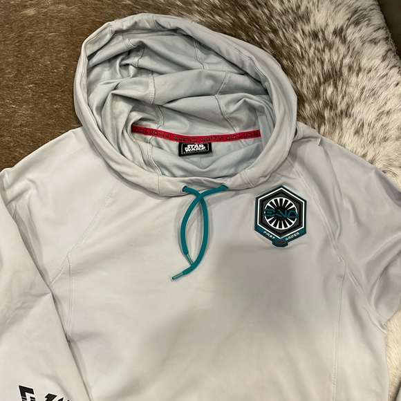 Star Wars Hoodie First Order 709 Pullover Stretch Grey Long Sleeve Size L - Picture 1 of 8